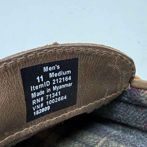 LL Bean Slippers Mens 11 M Brown Leather Flannel Lined Comfort Indoor Outdoor main image 7